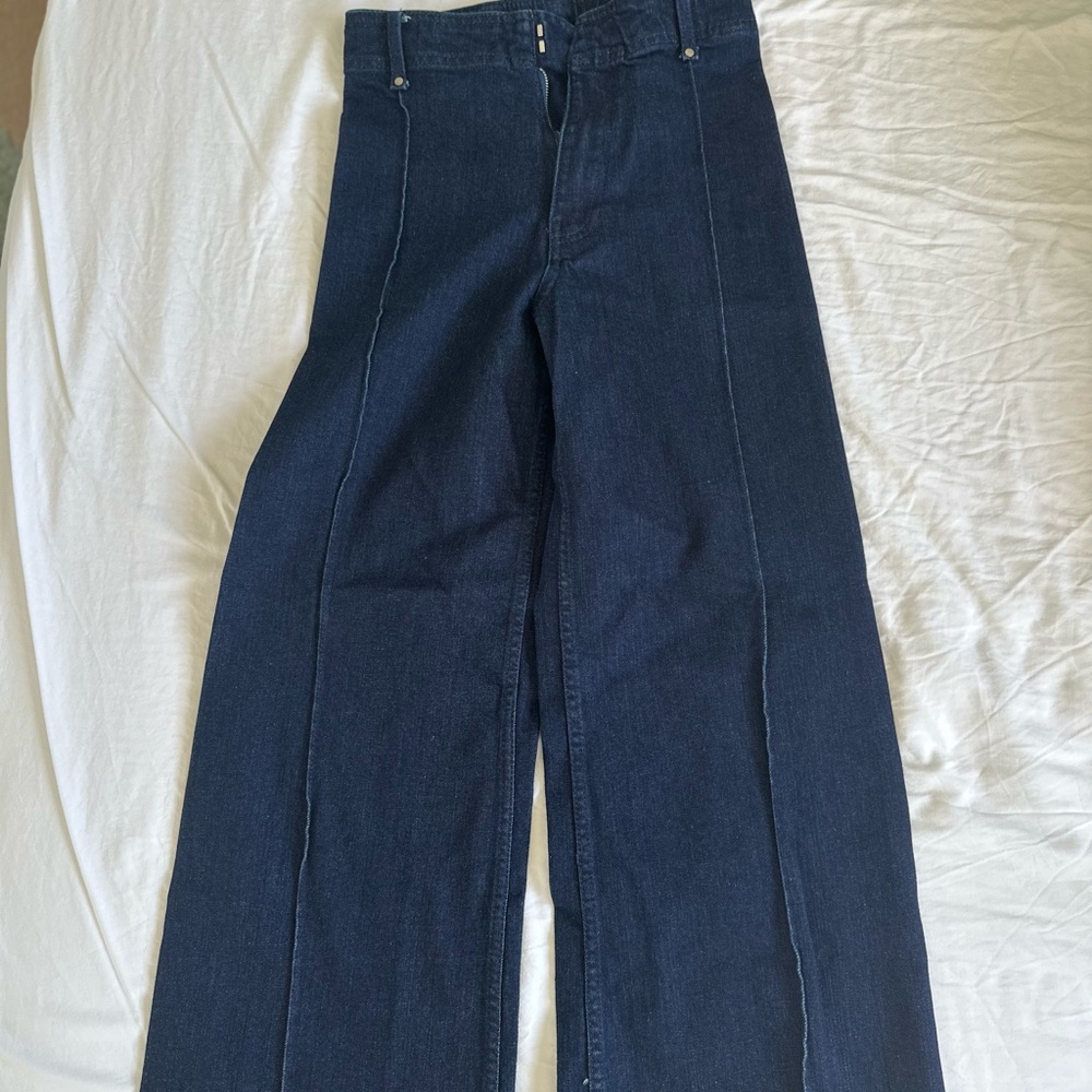 Zara Men's Relaxed Fit Dark Blue Jeans